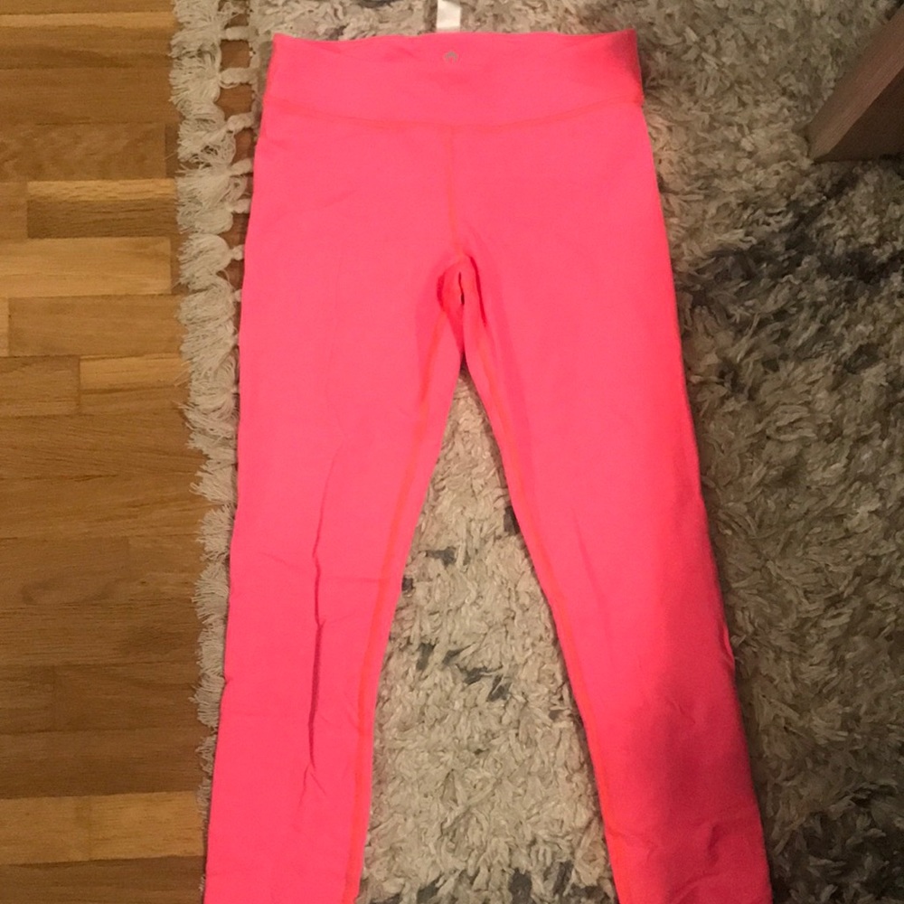 Ivivva by lululemon girls hot pink neon leggings